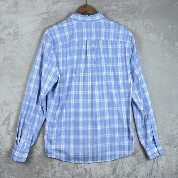 Johnnie O Performance Blaise Laguna Blue Bamboo Mix Long Sleeve Shirt Size Med - Picture 6 of 12
